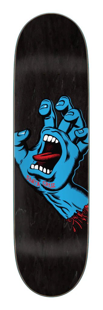 Santa Cruz Logo Deck Screaming Hand Black 8.60 IN