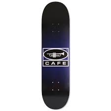 Skateboard Cafe Trumpet Logo Deck - Navy/Black Fade 8.25