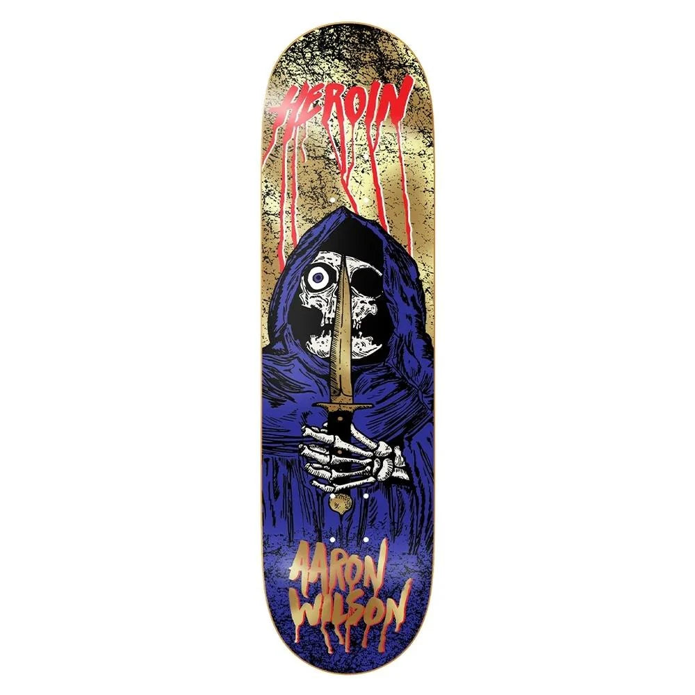 HEROIN SKATEBOARDS AARON SKULL PRIEST 8.5”