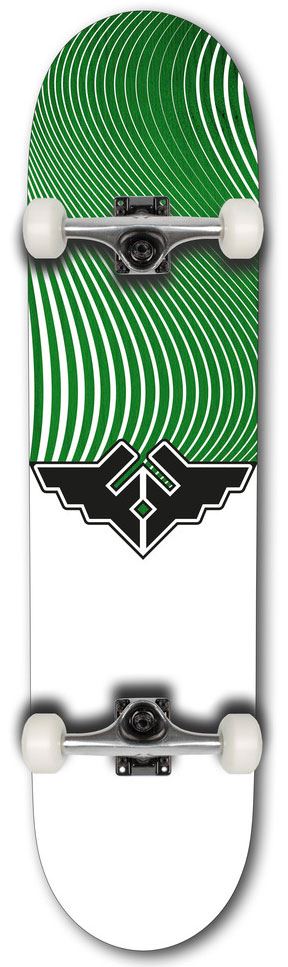 Fracture Wings V4 Green Complete Skateboard 7.75"