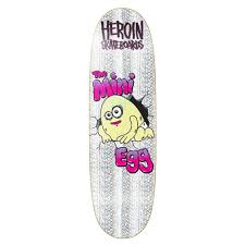 hEROIN SKATEBOARDS MINI EGG HOLO 8.38”