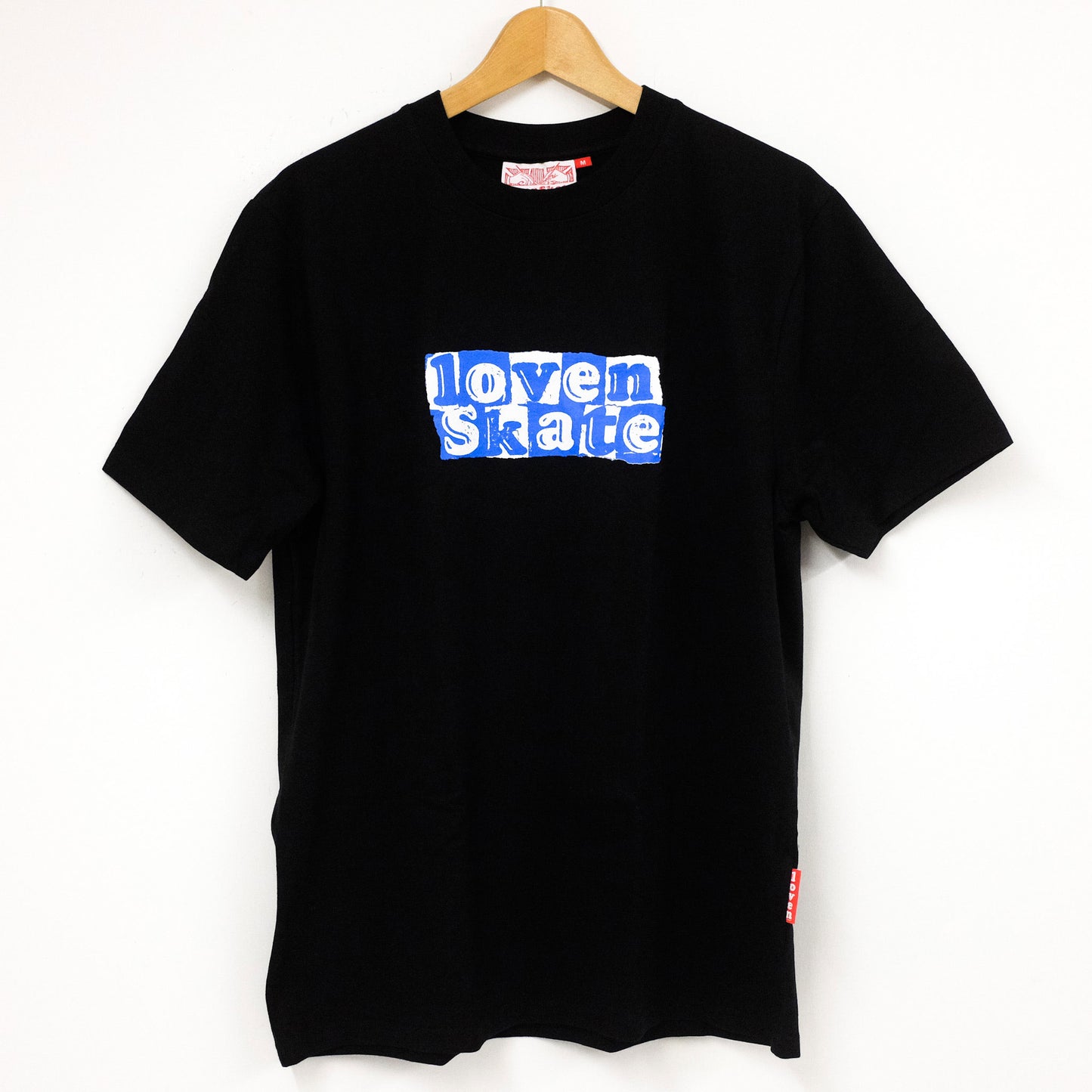 ‘TEAR LOGO’ – Organic Cotton T-shirt (Black/Blue)