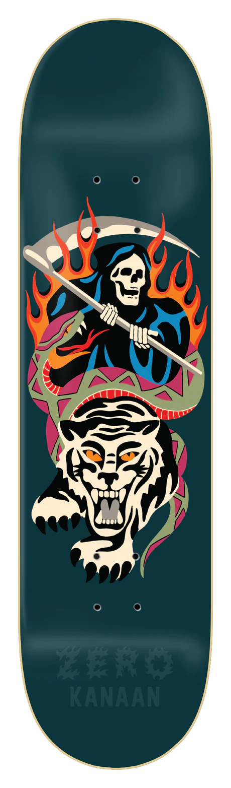 Zero Skateboard Deck White Tiger Kanaan Dern 8.5"