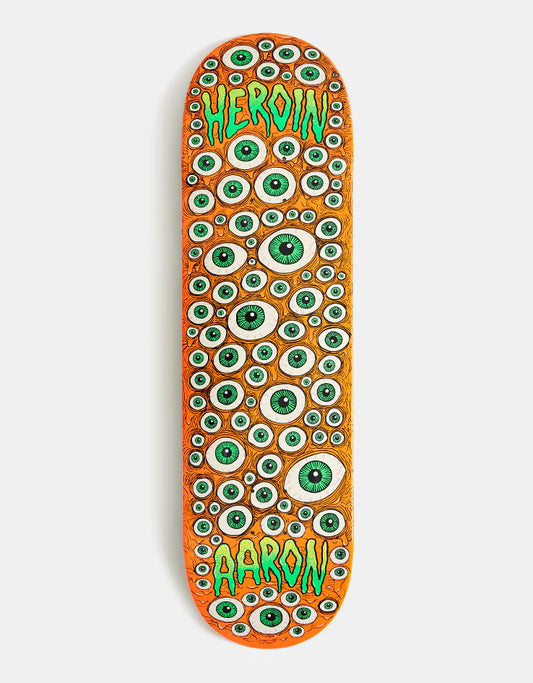 Heroin Aaron Eyes Skateboard Deck - 8.75”