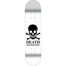 Death OG Skull Skateboard Deck white background 8.1