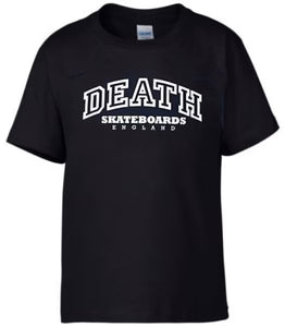 Death skateboards tee shirt College White print