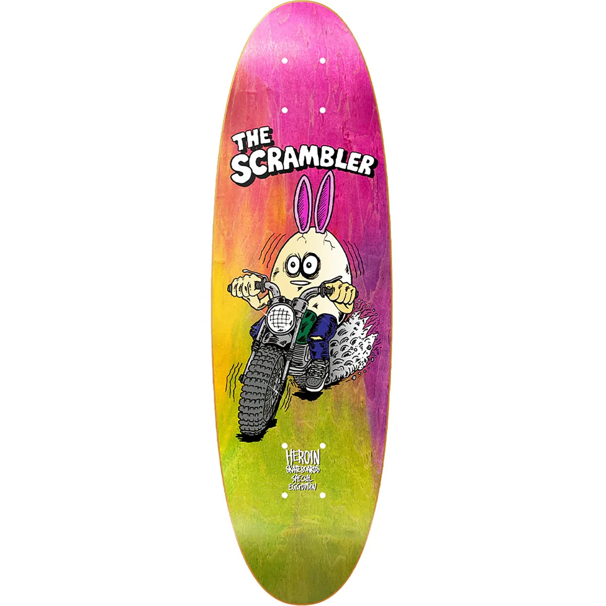 Heroin Scrambler Egg Skateboard Deck 7.88"