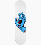 Santa Cruz Logo Deck Screaming Hand White 8.25 IN