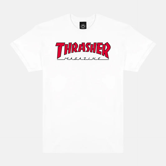 Thrasher Magazine - Outline T-Shirt - White / Red Large