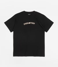 Pass Port Sham Embroidery T-Shirt Black