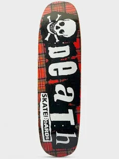 DEATH - PUNK TARTAN 8.9” wide (hybrid shape) - Skateboard Deck